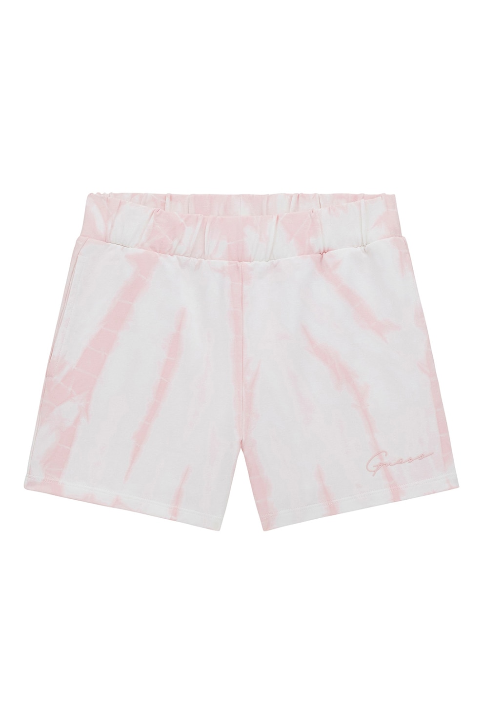 GUESS KIDS, Pantaloni scurti cu imprimeu tie-dye, Alb, Roz deschis, 140-146 CM