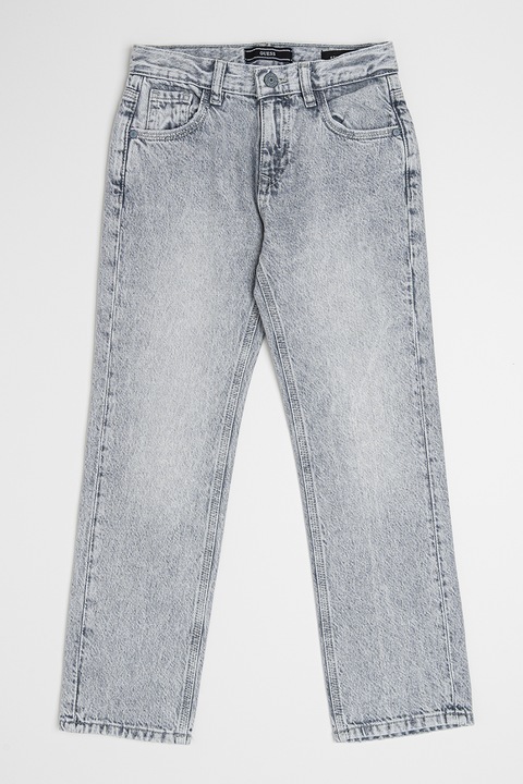 Guess Kids, Egyszínű regular fit farmernadrág, Világosszürke