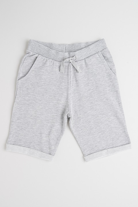 GUESS KIDS, Bermude din bumbac cu buzunare, Gri deschis melange