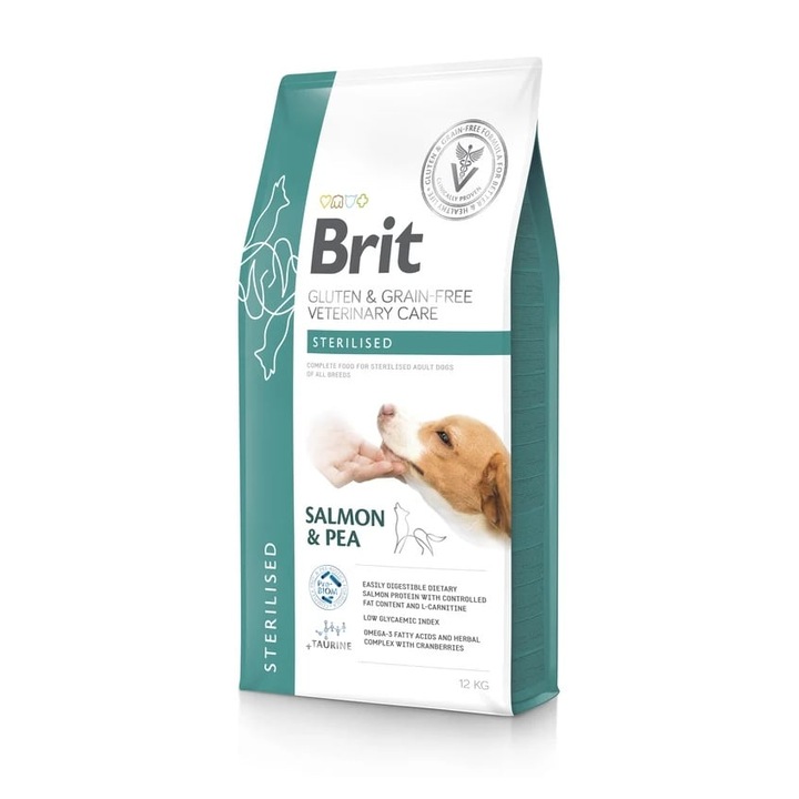 Mancare pentru caini sterilizati BRIT Veterinary Care Dog Gluten Grain free Sterilised 12 kg