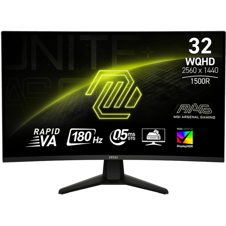 Монитор MSI MAG 32CQ6F, 31.5", VA, 2560 x 1440, 1 x DisplayPort 1.4, 1 x Audio Out, 2 x HDMI 2.0b