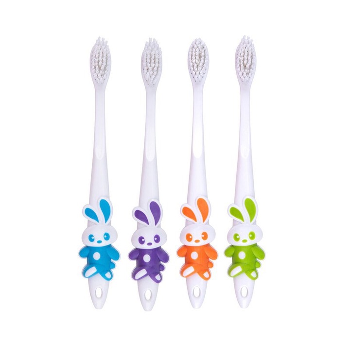 Kids gyerek fogkefe készlet - 4 db - Soft/puha sörték - 5-12 éves korig