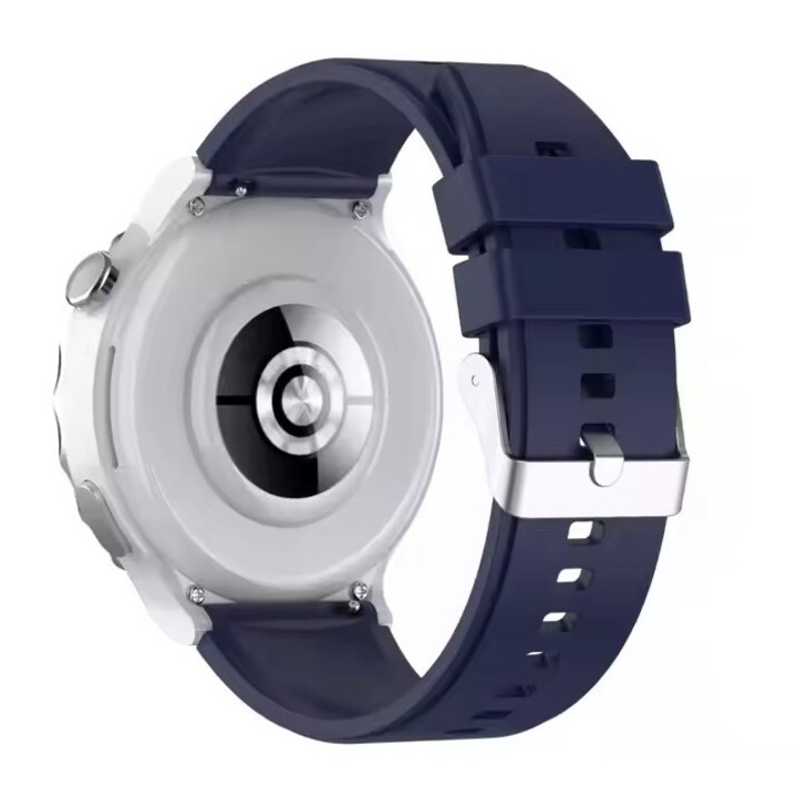 Универсална каишка за часовник Vogo, съвместима с Garmin, Huawei Watch, Amazfit, Samsung Galaxy Watch, 22 mm, силикон, тъмно син