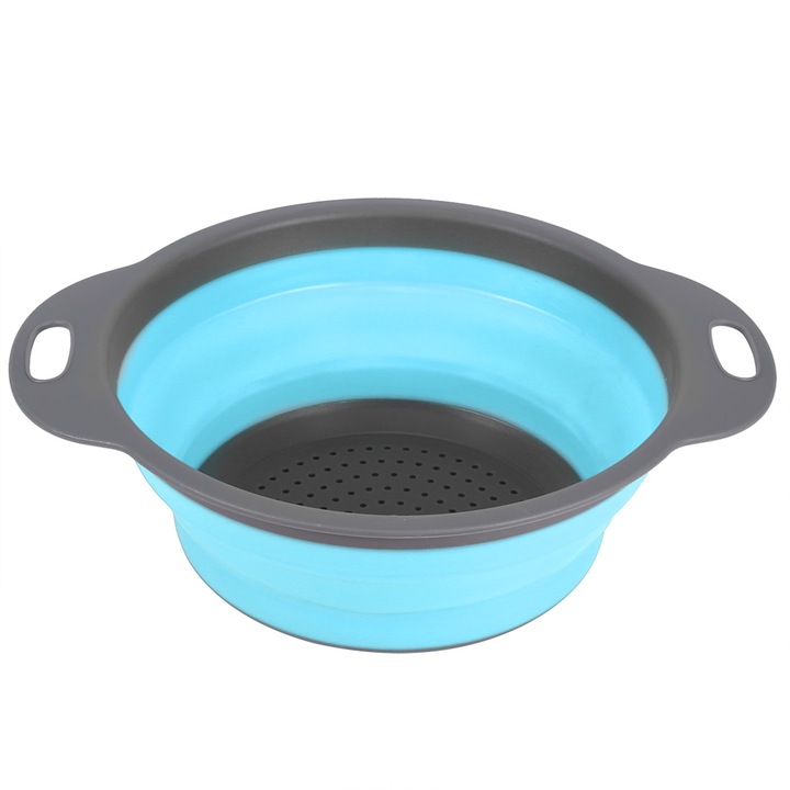 Szűrő Jormftte, nagy, multifunkcionális, összecsukható, kék-szürke, 30x25x10cm