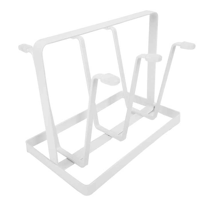 Jormftte 6 csészés tartó, fehér, szénacél, kompakt