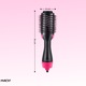 Perie Uscator de Par cu Aer Cald Macvi® 1000W, 4 Optiuni, Incalzire Instantanee, Cablul Rotativ, Negru/Roz