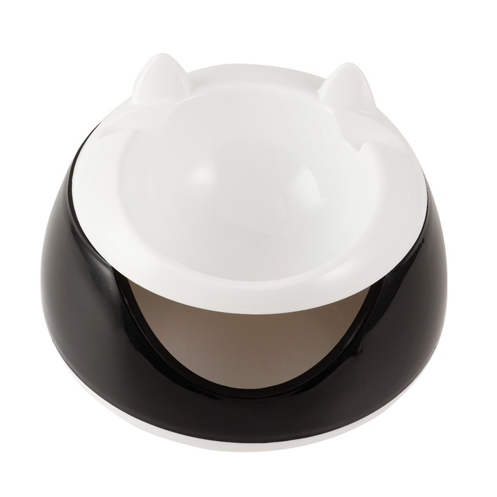 Többfunkciós Jormftte tál, telefontartóval, kétrétegű kialakítás, fekete és fehér, könnyen tisztítható