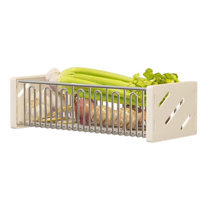 Fali polc konyhába, Jormftte, multifunkcionális, zöldségeknek és fűszereknek, lefolyóval, egyszerű design, 30x15x10cm