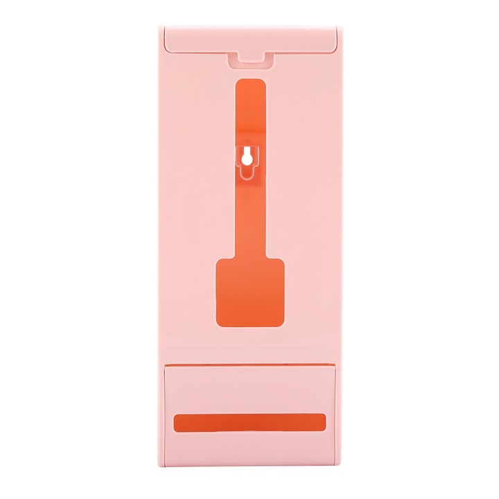 Szemeteszsák adagoló, Jormftte, műanyag, falra szerelhető, rózsaszín