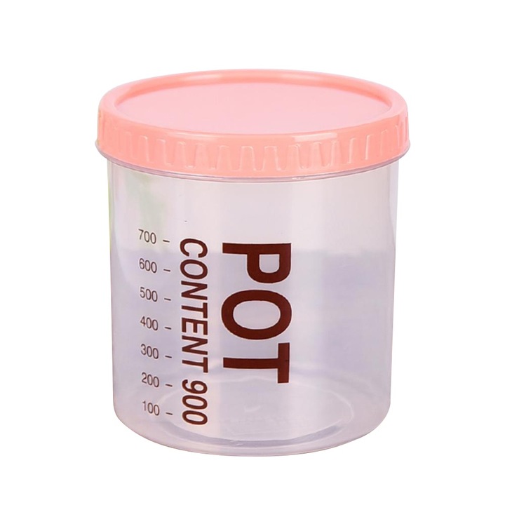 Jormftte élelmiszertartó, lezárt, átlátszó, gabonafélékhez, babhoz, diófélékhez, 1,5L