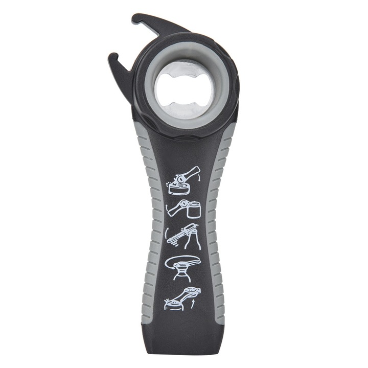 Jormftte 5 az 1-ben konzervnyitó, csúszásgátló, különböző méretek, fekete