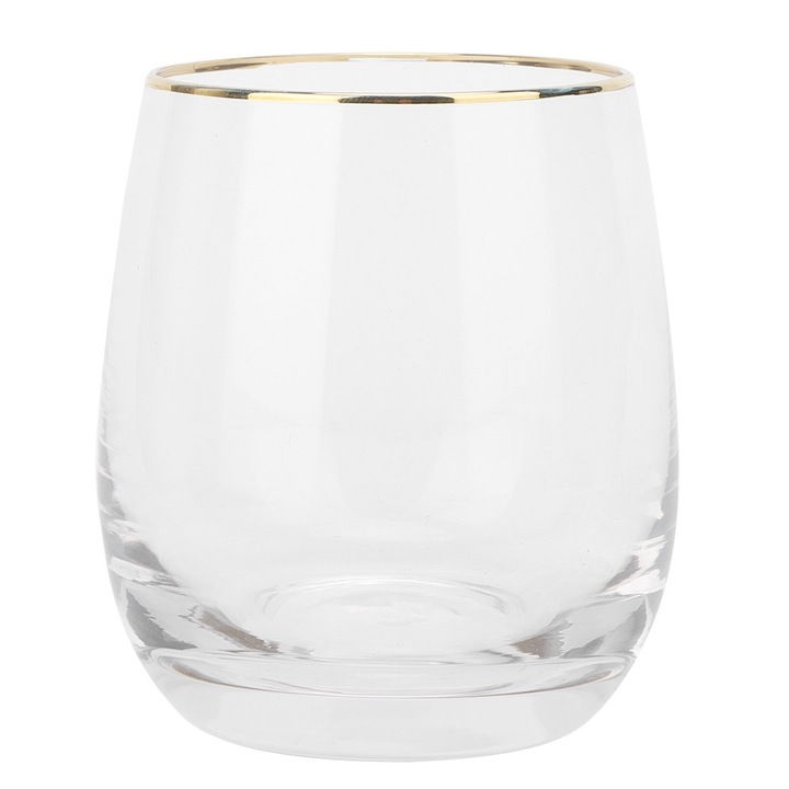 Jormftte pohár 340ml, szép forma, üveg anyag, kompakt, otthoni és éttermi használatra