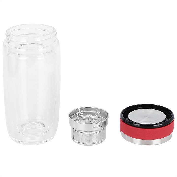 Jormftte sportpalack 350ml, üveg és rozsdamentes acél, szivárgásmentes kupakkal