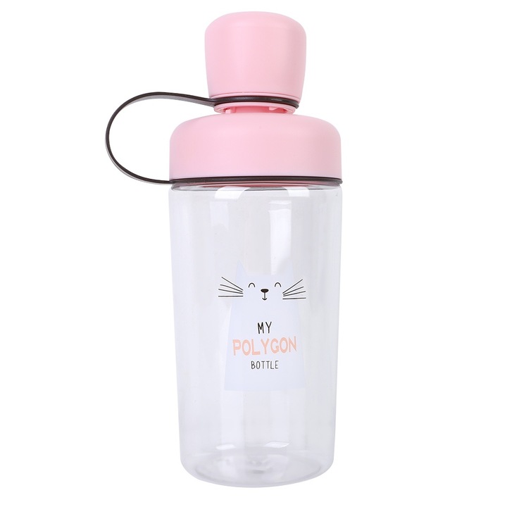 Jormftte 400 ml-es átlátszó hordozható vizespalack