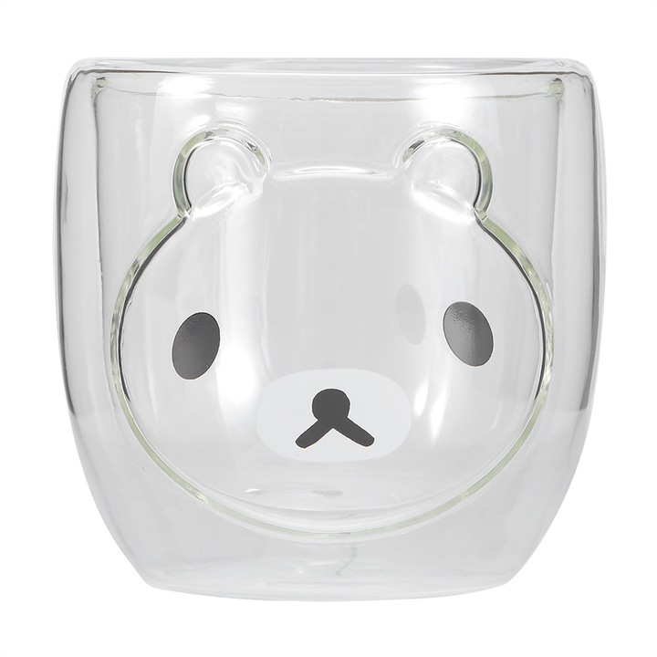 Átlátszó üvegpohár állatmintákkal, nagy űrtartalom, Jormftte