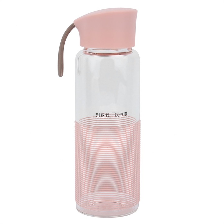 Jormftte hordozható palack, 350ml, szivárgásmentes kialakítás, rózsaszín, kültéri tevékenységekhez