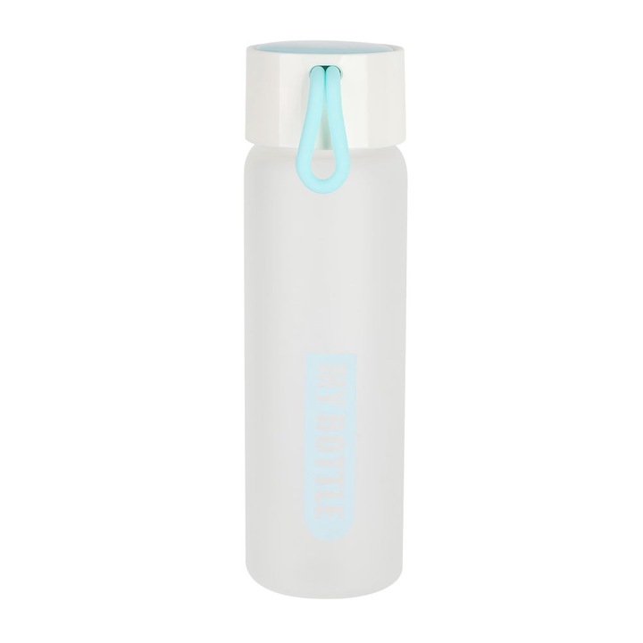 400 ml-es hordozható átlátszó vizespalack, sport utazópalack gyönyörű betűkkel nyomtatva