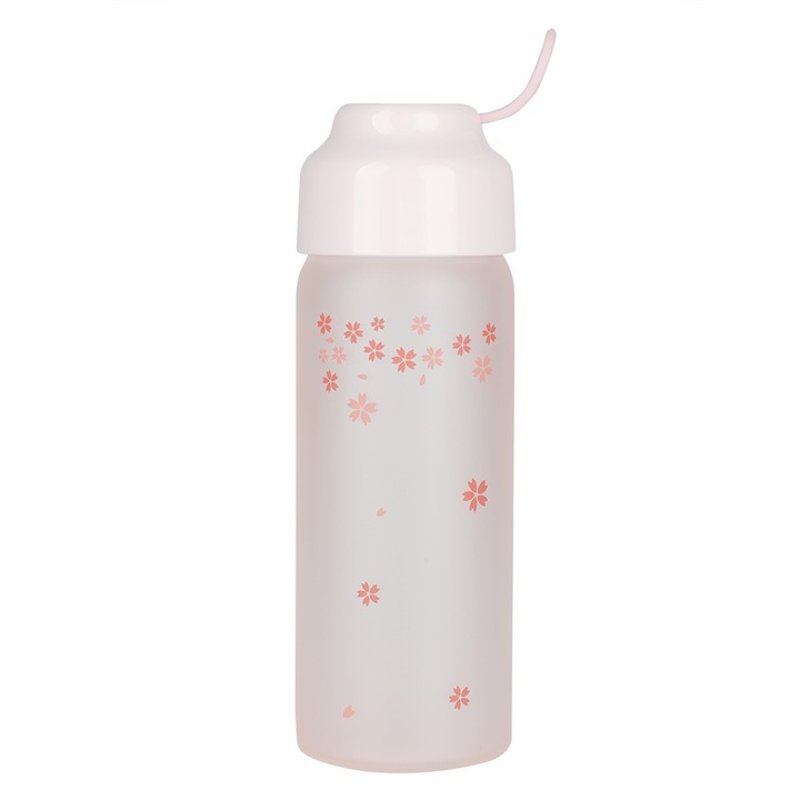 350 ml-es hordozható átlátszó vizespalack, gyönyörű színváltós palackok (szavak nélkül)