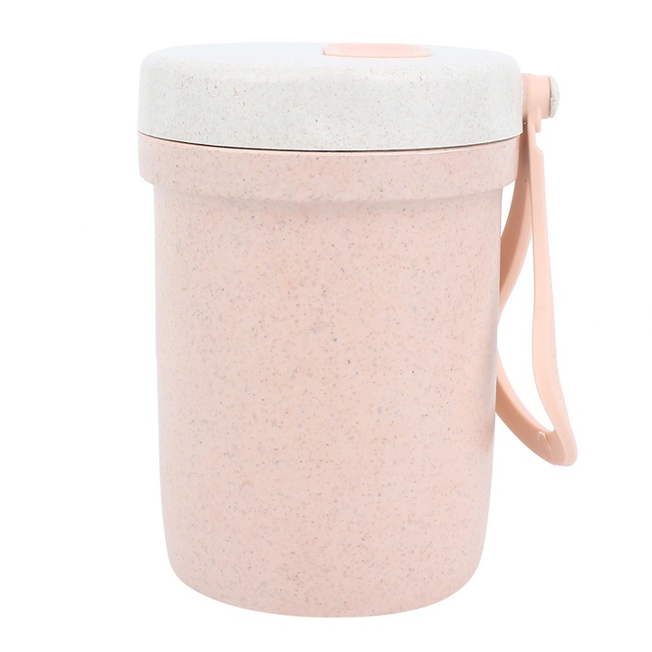 Jormftte ételtartó doboz, 300ml, kétrétegű kialakítás, hőálló, rózsaszín