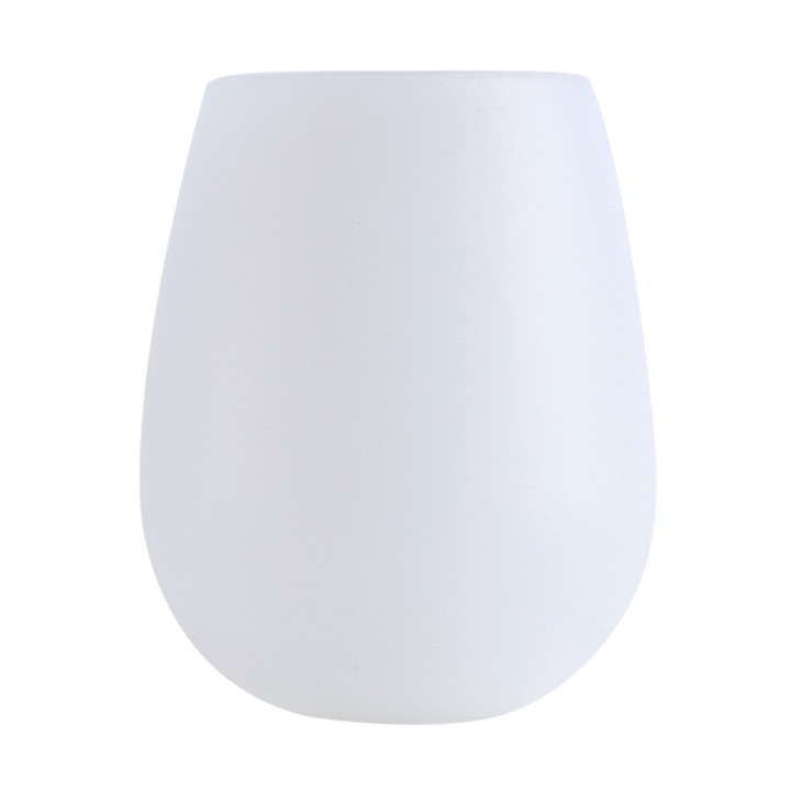 Jormftte tartós szilikon söröspohár, fehér, könnyen hordozható