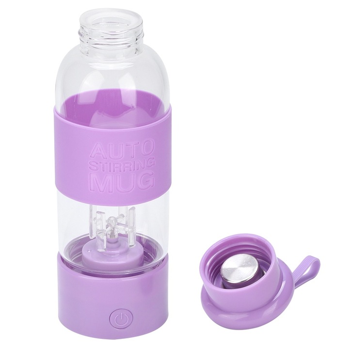 Tejes kávé turmixgépes palack elektromos automatikus keverőpalack (lila), Jormftte, 300 ml