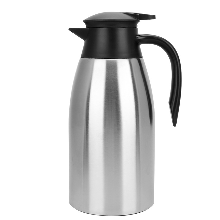 Jormftte 2L rozsdamentes acél termosz, vákuumszigetelés, ergonomikus kialakítás, nagy kapacitás, vízhez, kávéhoz, teához