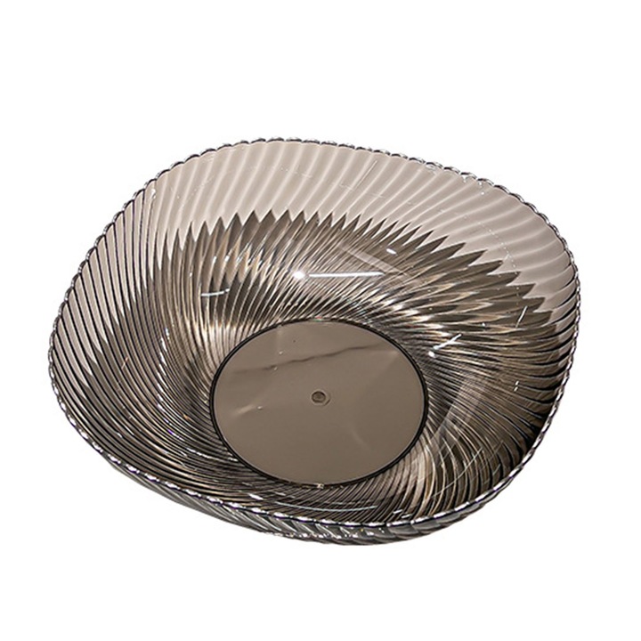 Jormftte gyümölcstál, átlátszó, nagy kapacitású, elegáns design, fekete