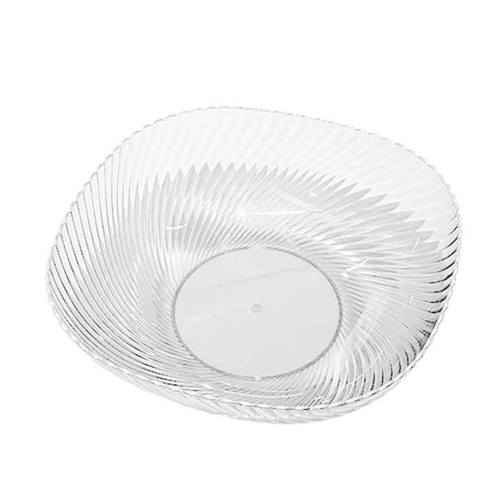 Jormftte gyümölcstál, átlátszó, nagy kapacitású, elegáns design, fehér