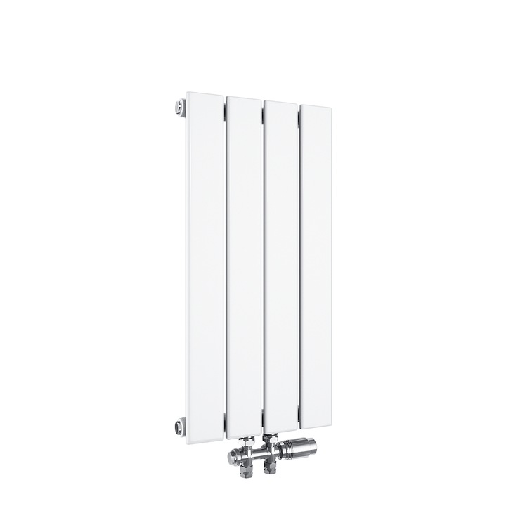 Radiator, Cu supapa de argintiu, Placa verticala, Un singur strat, 600×311mm