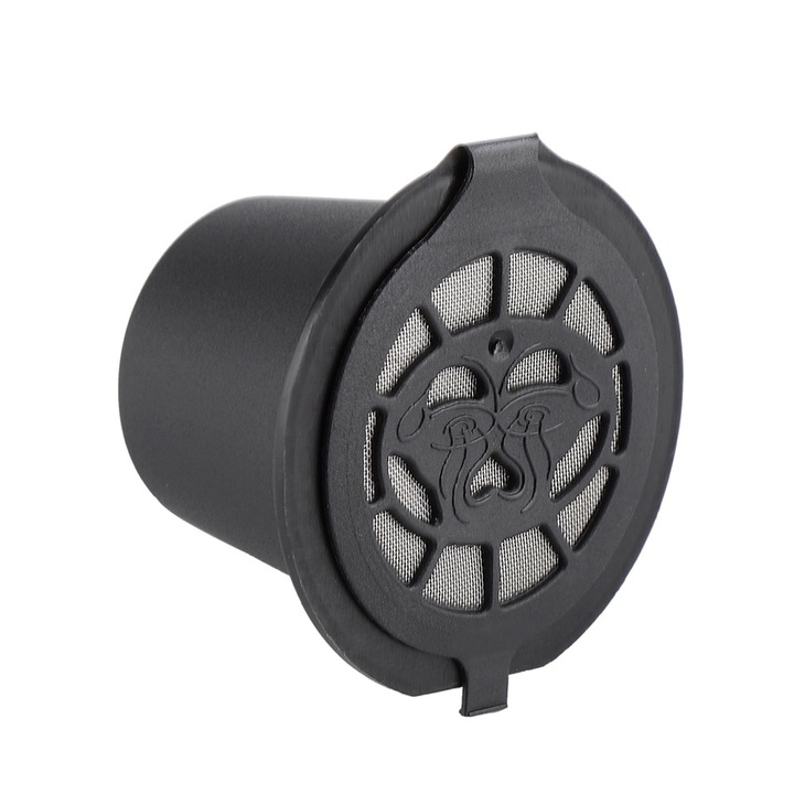 Jormftte újrafelhasználható kávékapszula szűrő, élelmiszeripari műanyag és rozsdamentes acél, fekete