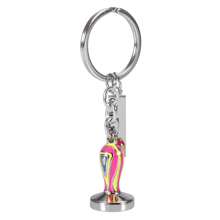 Cinkötvözet kávéprés kulcstartó, Jormftte, elegáns design, dekoratív, mini, szett