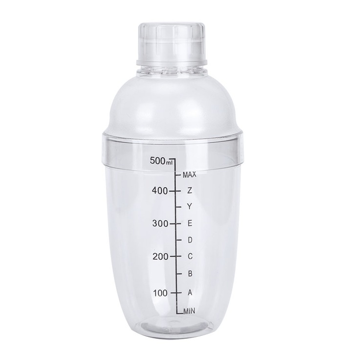 Шейкър Bizaical, 350ml/530ml/700ml/1000ml, прозрачен, изработен от PC смола