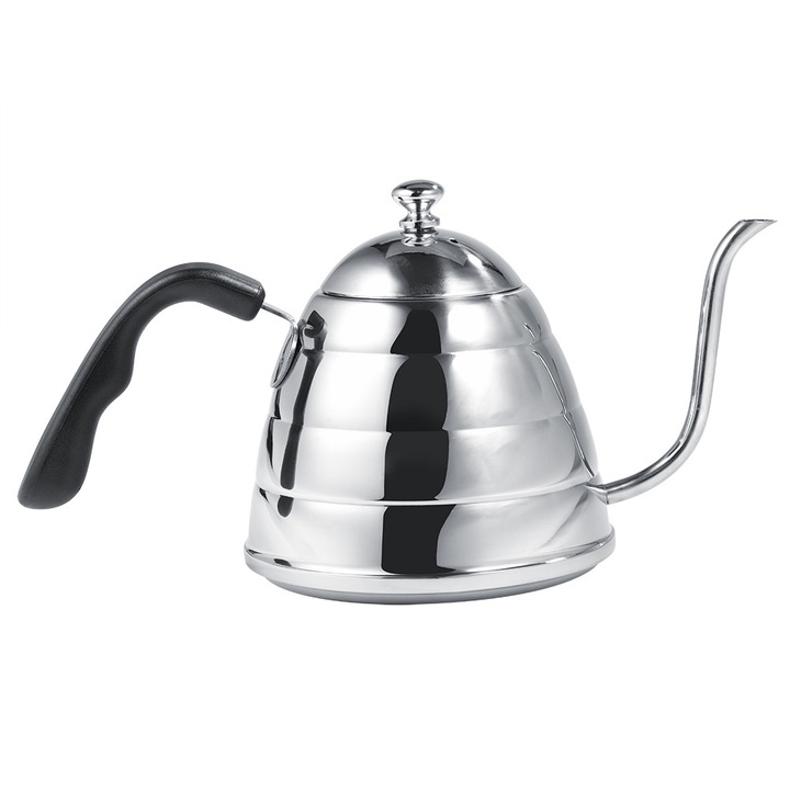 900 ml-es 304 rozsdamentes acél öntőedény, kávéskanna, hattyúnyakú vízforraló otthoni kávézó tükörfelülethez