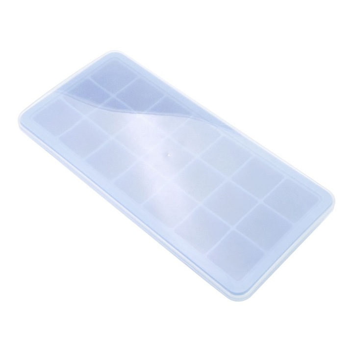 Jormftte jégkockaforma, 21 üreges, élelmiszeripari szilikon, hőálló, kék