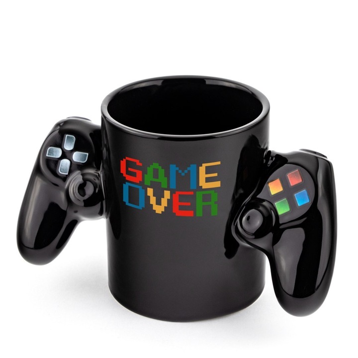 Cana pentru gameri, Froster, Game Over, ceramica, 350ml, 10x16.5x8cm