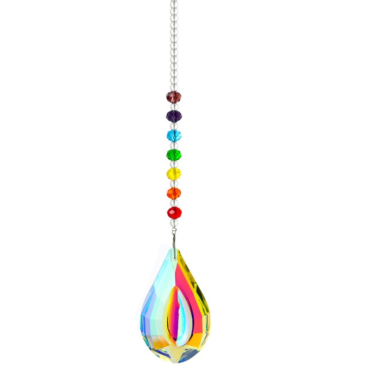 Pandantiv din cristal colorat, Sunmostar, stil Pipa, 37cm, decorativ