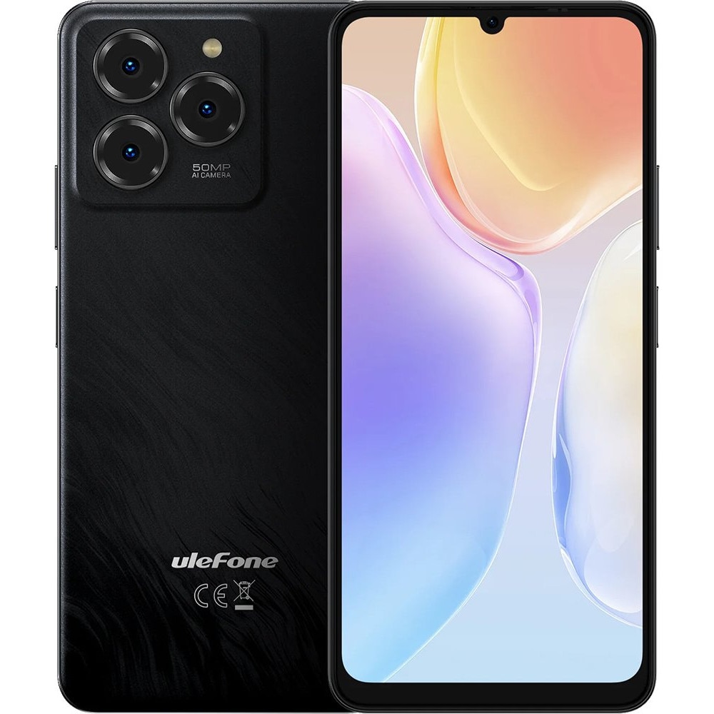 Telefon Mobil Ulefone Note 20 Pro, Procesor Unisoc T606 Octa-Core, Ecran IPS LCD 6.75", 4GB RAM, 256GB Flash, Camera Tripla 50 + 2 + 2 MP, Wi-Fi, 4G, Dual Sim, Android (Negru)