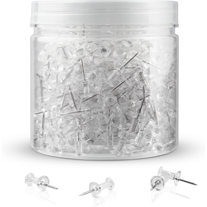 Set 200 pioneze transparente XINGGUI, transparent