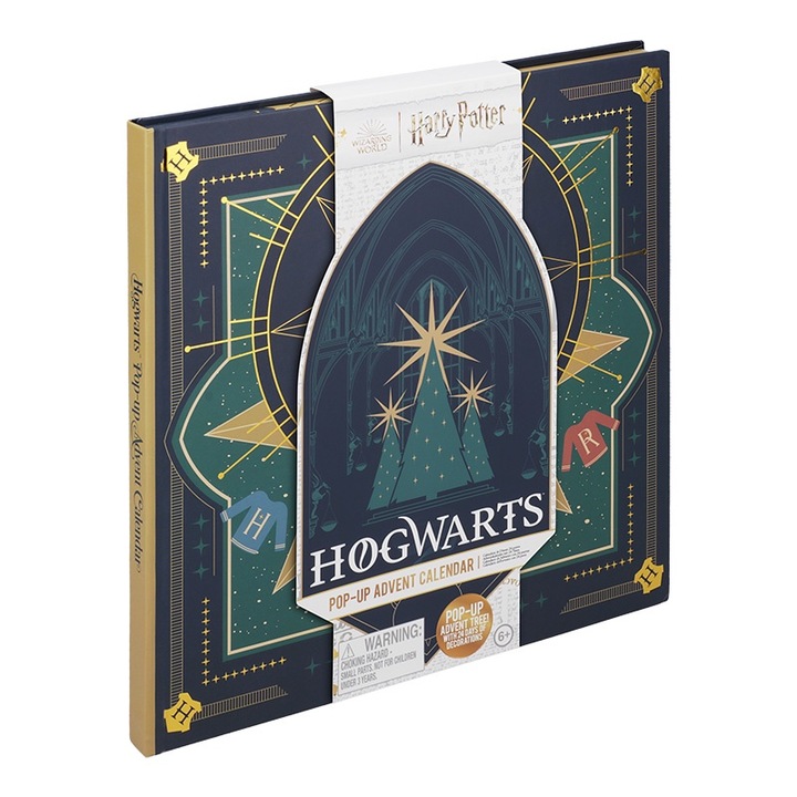 Harry Potter Pop Up karácsonyi naptár, 28 x 2 x 28 cm, Többszínű