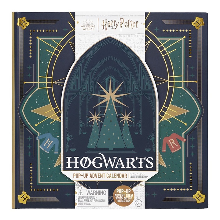 Коледен календар Harry Potter Pop Up, 28 x 2 x 28 cm, Многоцветен