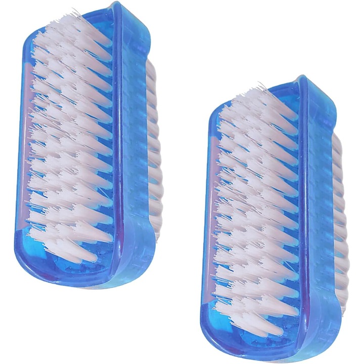 Set 2 perii de unghii cu doua fete XINGGUI, plastic, albastru