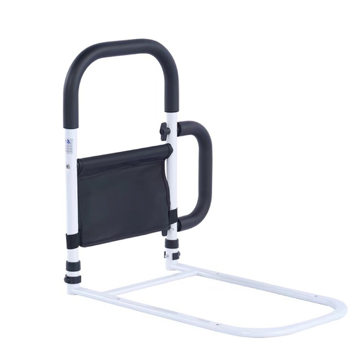 Bara de sprijin pentru pat MWAOWM, capacitate 300lbs, suport pentru persoane cu mobilitate redusa, cu geanta de depozitare, 2 manere