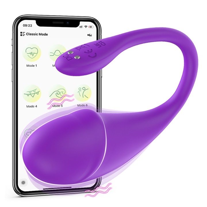 Hüvelyvibrátor, Chucai, 9 rezgésmód, szimulált kivitel, lila, 110x38mm