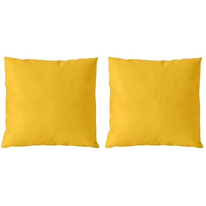 Set 2 fete de perna 90 x 90 cm bumbac ranforce galben aprins