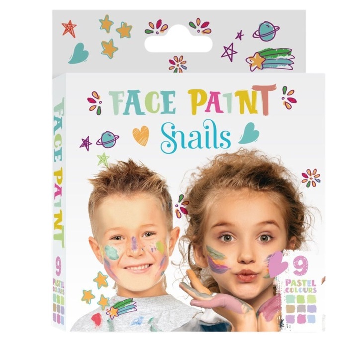 Vopsea de fata 9 culori pastel SNAILS 34, 6gr