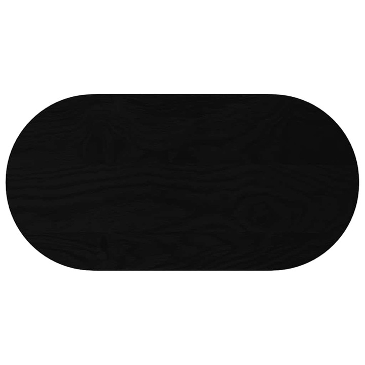 Плот за маса, тъмнокафяв, 80x40x4 см, дъб масив, овална, 8.3 Kg