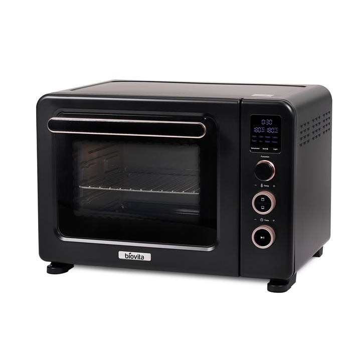 Cuptor Electric, Biovita DIVO, 1800W, 35L, 8 Programe, Functie Deshidratare, Ajustare Timp si Temperatura, Negru