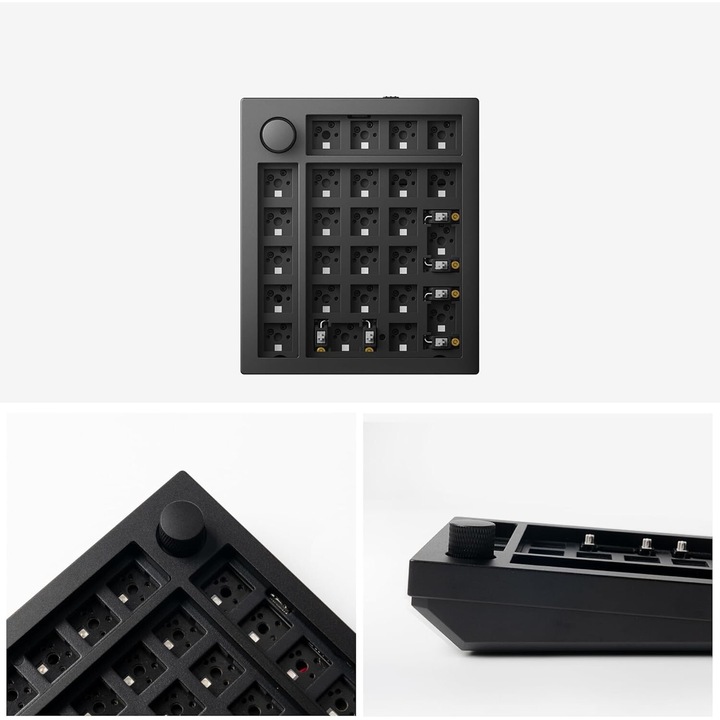 Безжична механична цифрова клавиатура, Numpad Keychron Q0 Max Barebone, програмируем QMK, Bluetooth 5.1, 2.4 GHz, черен