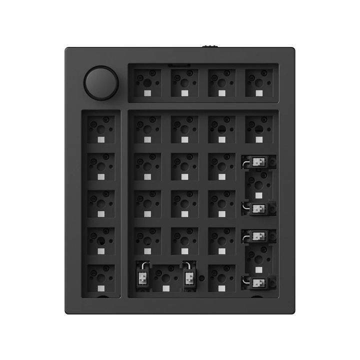 Безжична механична цифрова клавиатура, Numpad Keychron Q0 Max Barebone, програмируем QMK, Bluetooth 5.1, 2.4 GHz, черен