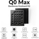 Безжична механична цифрова клавиатура, Numpad Keychron Q0 Max Barebone, програмируем QMK, Bluetooth 5.1, 2.4 GHz, черен